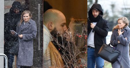 Zmarznięta Agnieszka Kaczorowska udała się z mężem na masaż dla kobiet w ciąży (ZDJĘCIA)