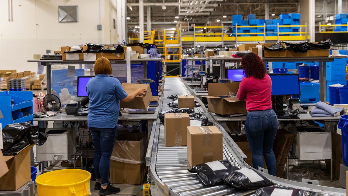 Raymond Forbes
assembly line, automated, bar code, barcode, business, commerce, computer, conveyor belt, courier, deliver, delivery, depot, digital, distribution, e-commerce, economy, electronics, employee, factory, freight, fulfillment, goods, indoors, industry, inside, inventory, label, lcd screen, logistics, merchandise, modern, monitor, online, order, package, parcel, product, purchase, retail, screen, service, shipping, storage room, system, technology, warehouse, worker