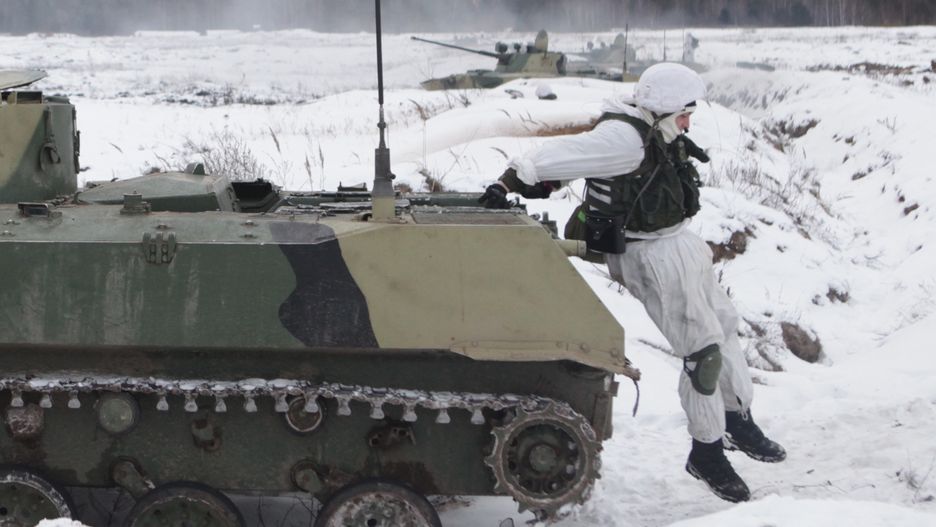 Ćwiczenia rosyjskich żołnierzy