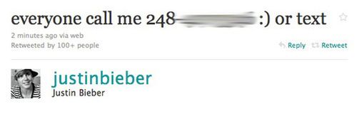 Justin Bieber opublikował jego numer. Efekt? 26 000 SMS-ów! 2