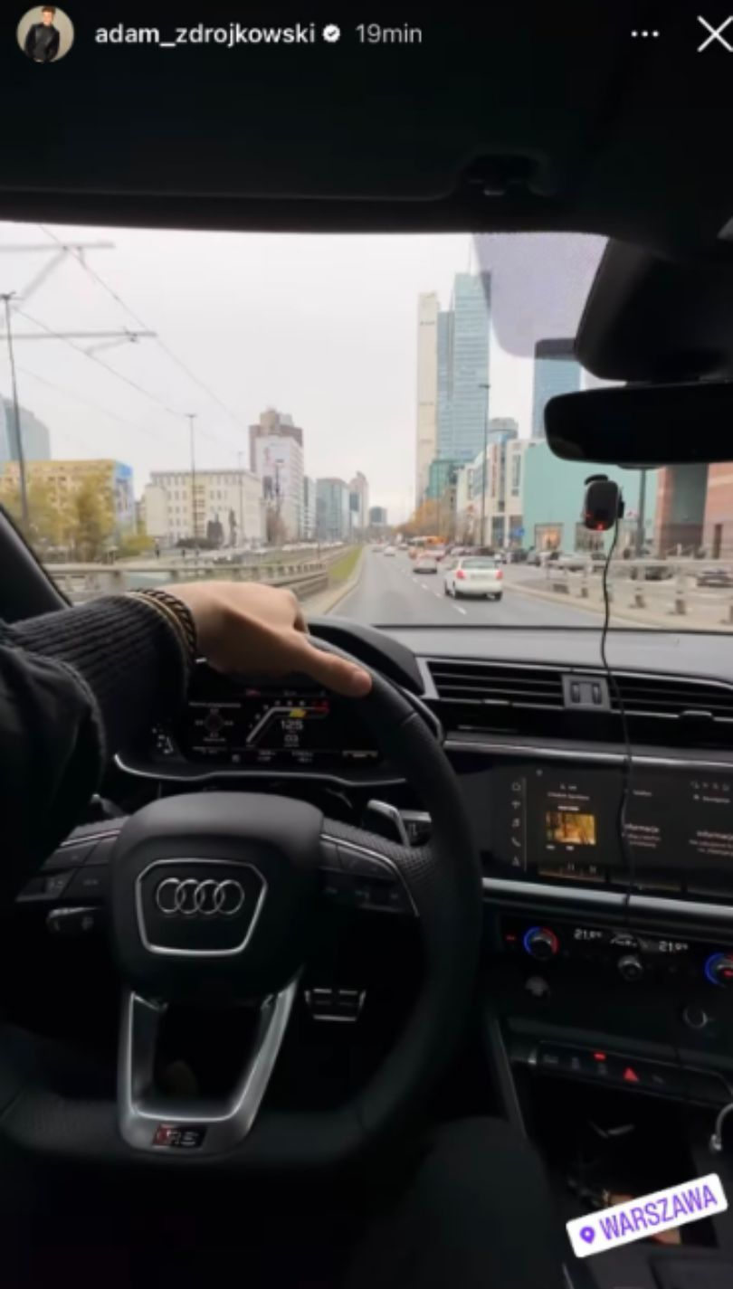 Adam Zdrójkowski pędzi po Warszawie 125km/h