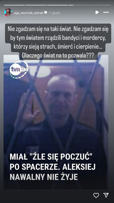 Agnieszka Woźniak-Starak komentuje śmierć Aleksieja Nawalnego