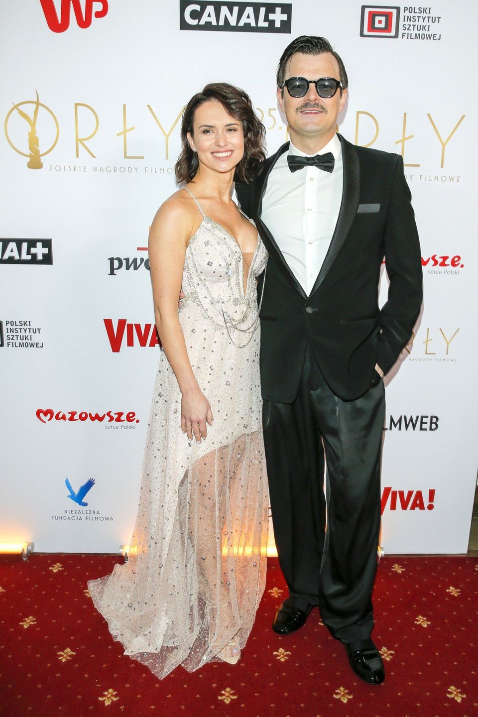 Dawid Ogrodnik z żoną na 25. Gali Polskich Nagród Filmowych