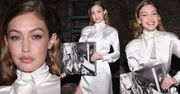 Wielkousta Gigi Hadid cieszy się ze zdjęcia w książce