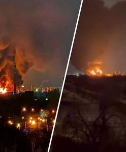 Gigantyczny pożar w Rosji. "Szczątki" dronów uderzyły w Engels