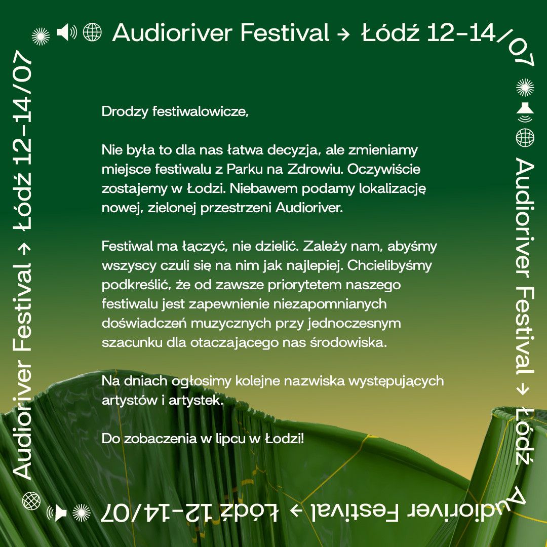 Audioriver po raz kolejny zmienia lokalizację