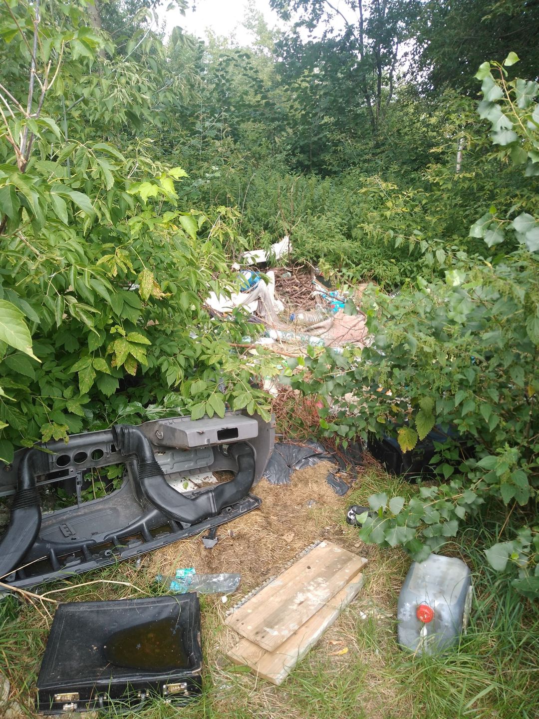 dzikie wysypisko śmieci w Nowym Dworze Mazowieckim 