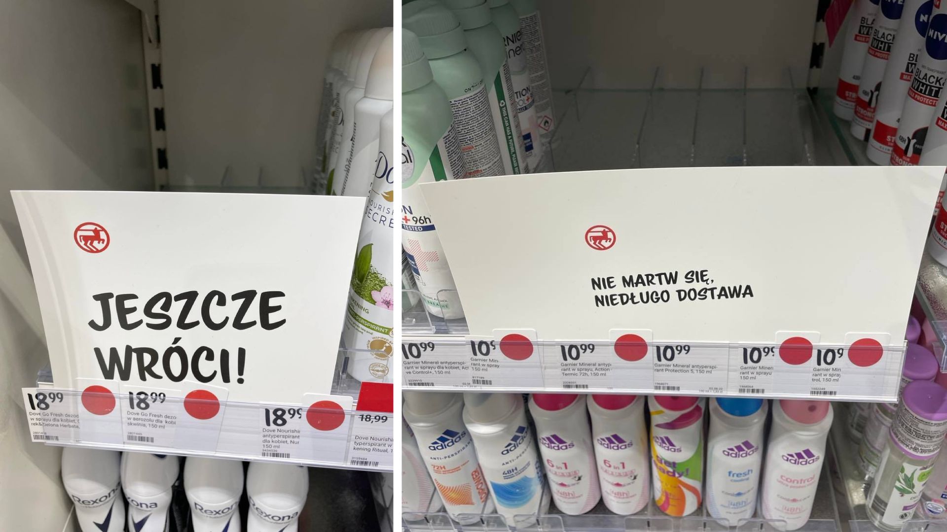 Komunikaty w sklepie sieci Rossmann