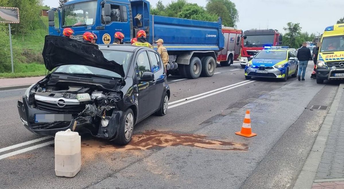 Kolizja trzech pojazdów w Krasnymstawie. Sprawca po alkoholu