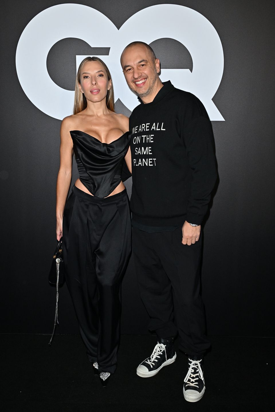 Ewa Chodakowska z mężem, ścianka eventu "GQ"