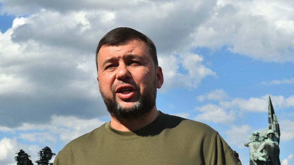 Ukraina - arch
Denis Pushilin, leader of the separatists in the self-proclaimed Donetsk People's Republic (DNR), speaks to journalists in Donetsk on July 13, 2022, amid the ongoing Russian military action in Ukraine. (Photo by Olga MALTSEVA / AFP)
OLGA MALTSEVA