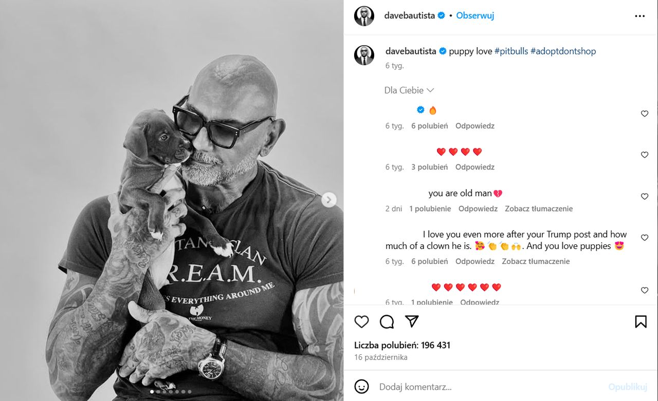 Dave Bautista zachwycił swoją metamorfozą