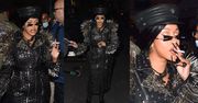 Cardi B w płaszczu naszpikowanym kolcami pali papieroska, imprezując w Paryżu zaledwie MIESIĄC po urodzeniu synka (ZDJĘCIA)