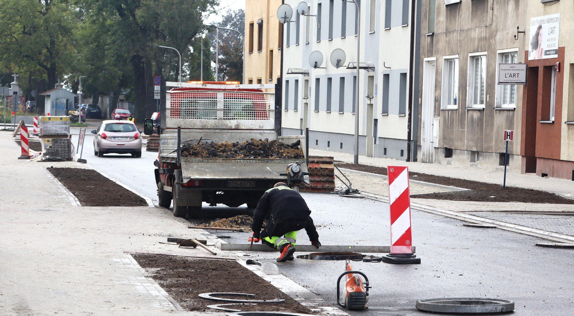 Trwa remont ulicy Chopina w Oświęcimiu