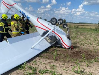 Strzelno: Awaryjne lądowanie awionetki. Pilot nie odniósł obrażeń