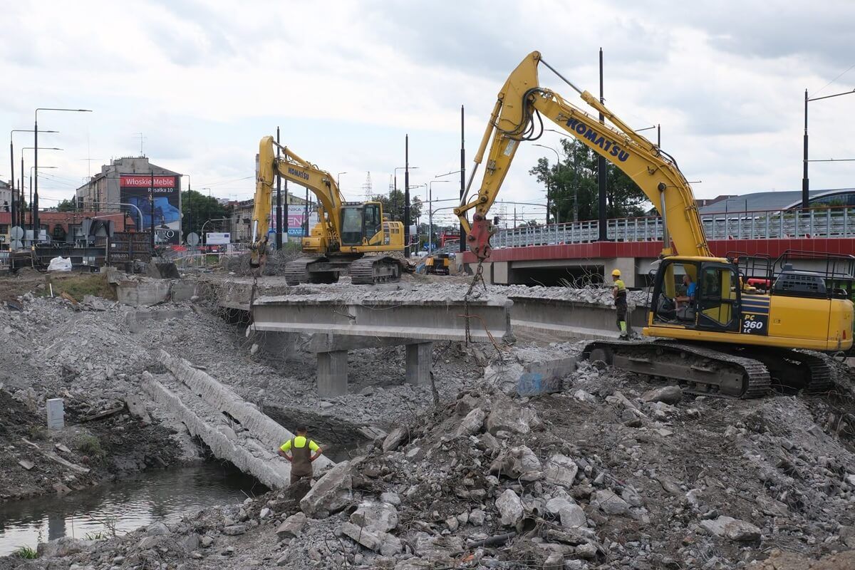 Rozbiórka drugiego mostu na al. Unii Lubelskiej