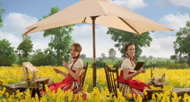 Ludowy rejs po polu rzepakowym reklamuje Olej Kujawski (wideo)