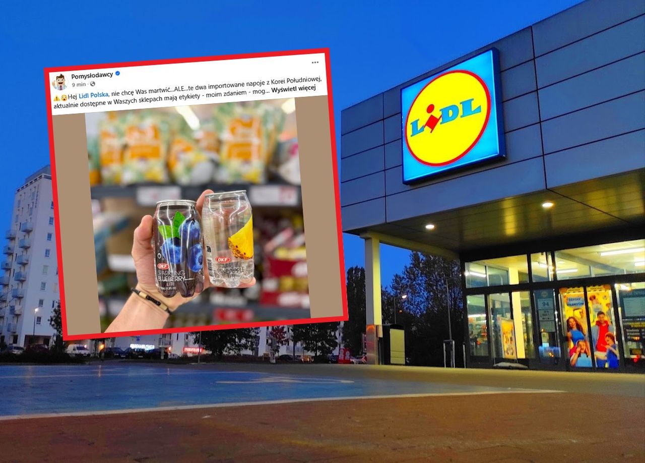 "Wyprodukowano w Korei Południowej". Sprawdził skład napojów z Lidla