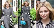 Zadowolona z siebie Chloe Moretz chwali się sukienką w stylu lat 70.
