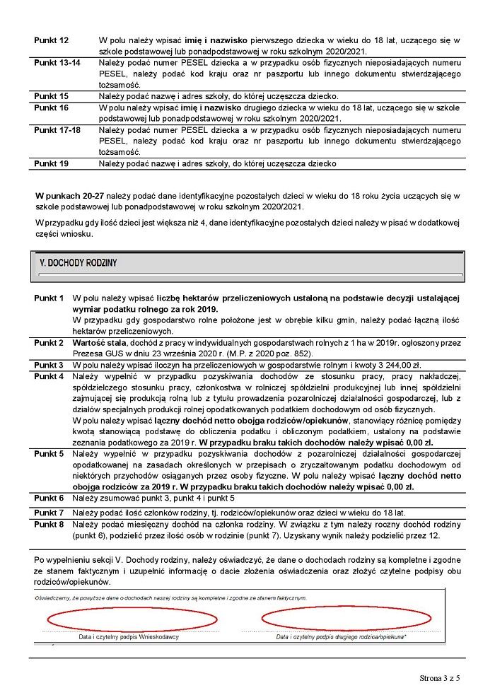 Instruckaj wypełniania wniosku o przyznanie pomocy na dofinansowanie kosztów zakupu komputera stacjonarnego lubprzenośnego będącego laptopem wraz z niezbędnym oprogramowaniem oraz myszą, klawiaturą i ładowarką przez rodzinę