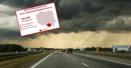 RCB wysłało alert. "Unikaj otwartych przestrzeni"