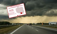 RCB wysłało alert. "Unikaj otwartych przestrzeni"