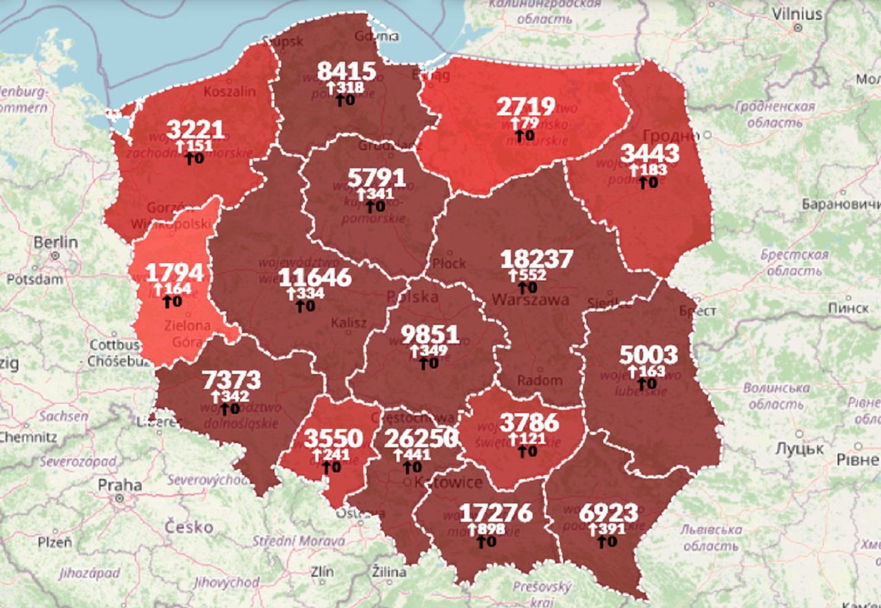 Koronawirus w Polsce. Aktualna mapa zakażeń