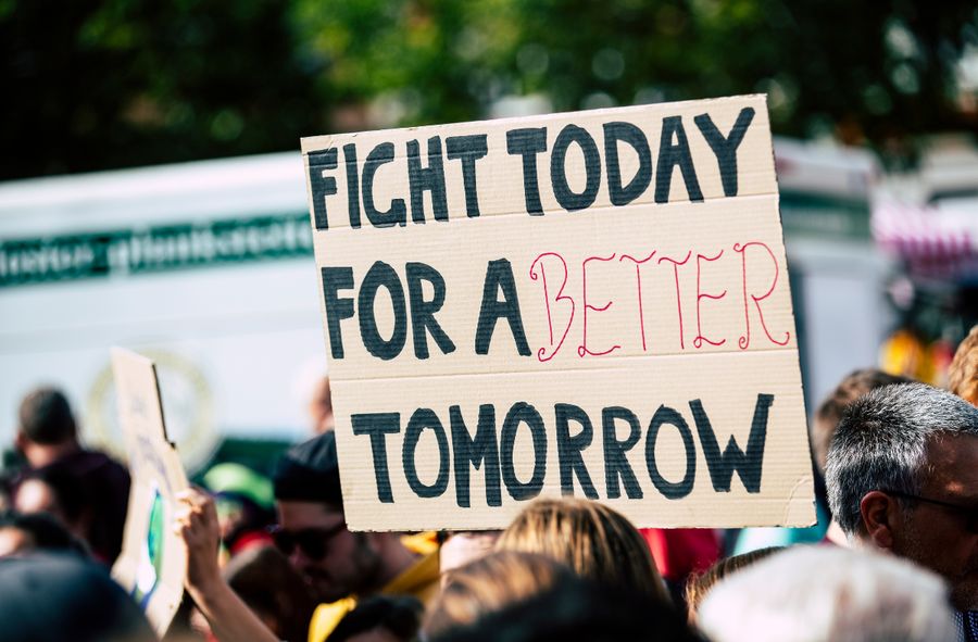 Women protest on the streets of London