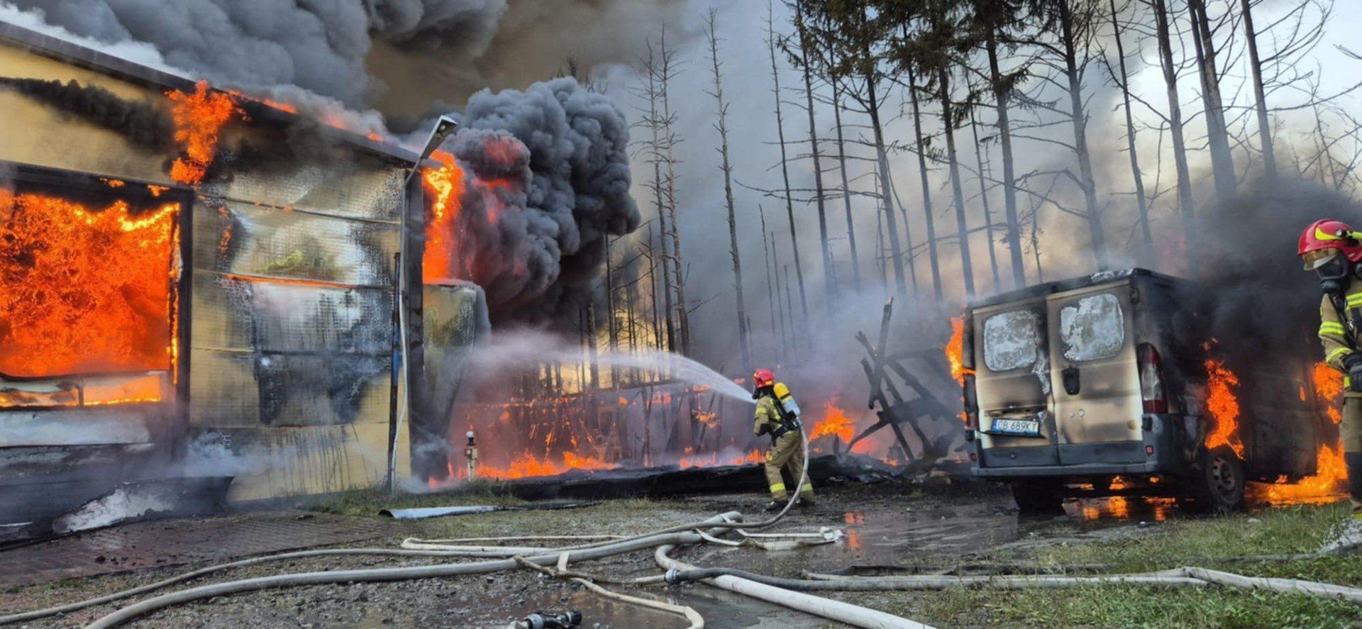 Pożar hali w Siarzewie