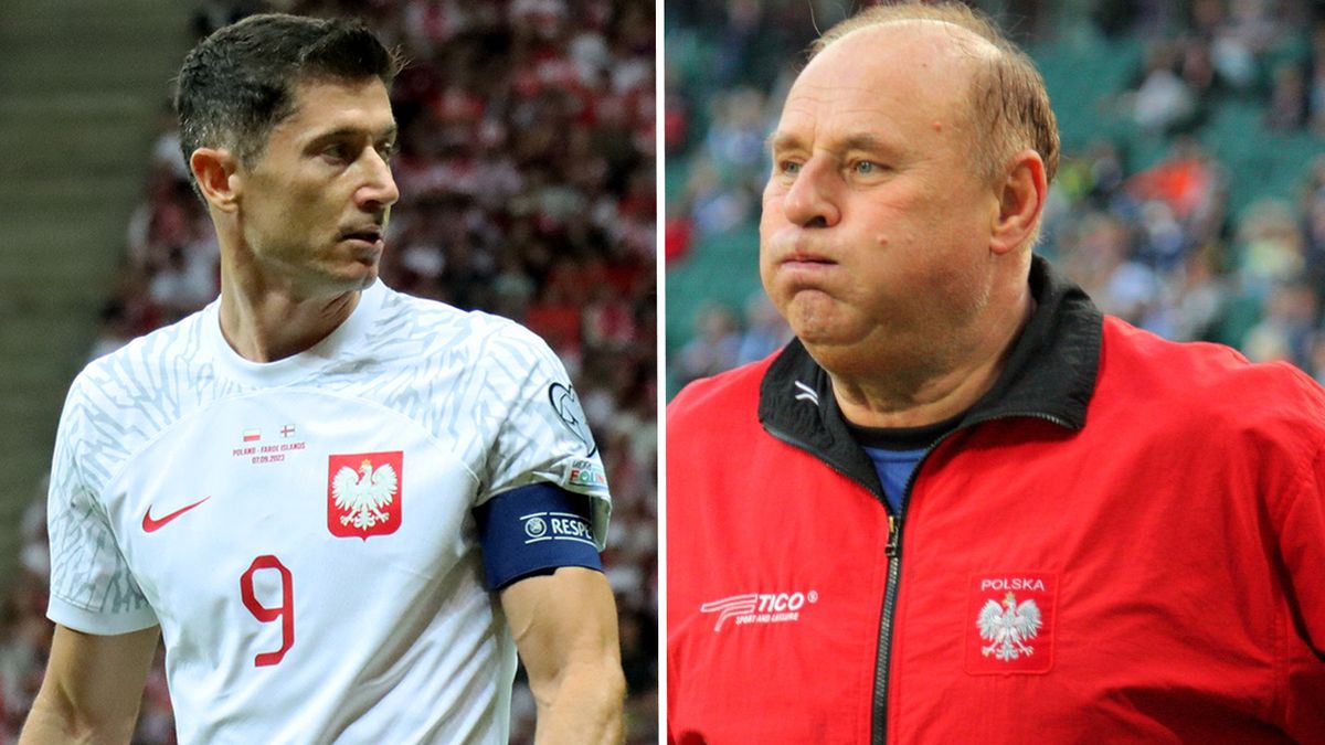 Na zdjęciu od lewej: Robert Lewandowski i Jan Tomaszewski