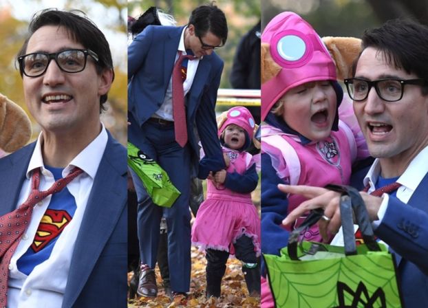 Justin Trudeau na Halloween został... Supermanem! (ZDJĘCIA)