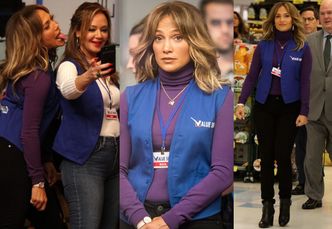 Jennifer Lopez jako pracownica supermarketu na planie nowego filmu. Poznajecie? (ZDJĘCIA)