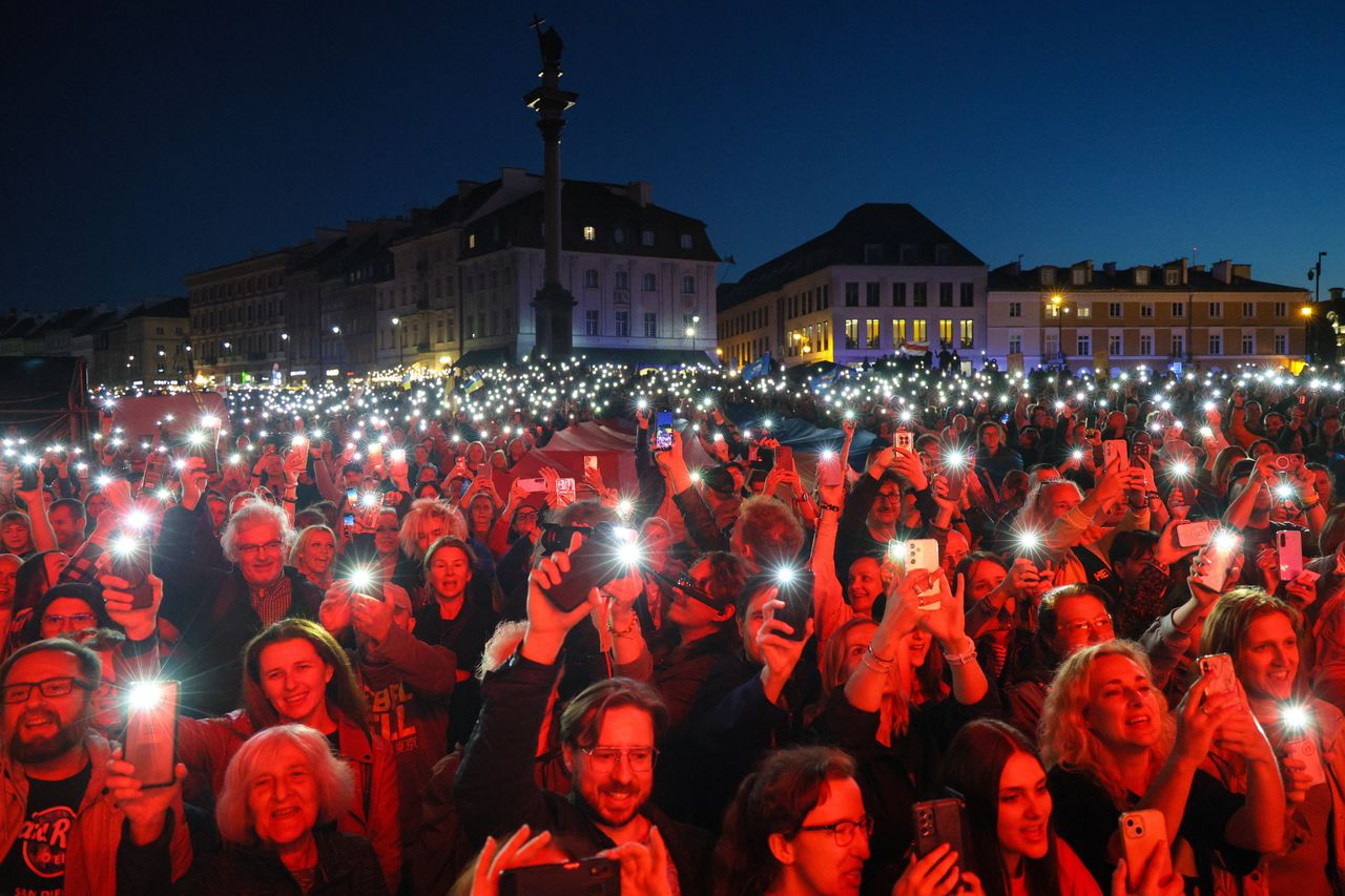 Poruszające obchody Dnia Niepodległości Ukrainy na Placu Zamkowym w Warszawie