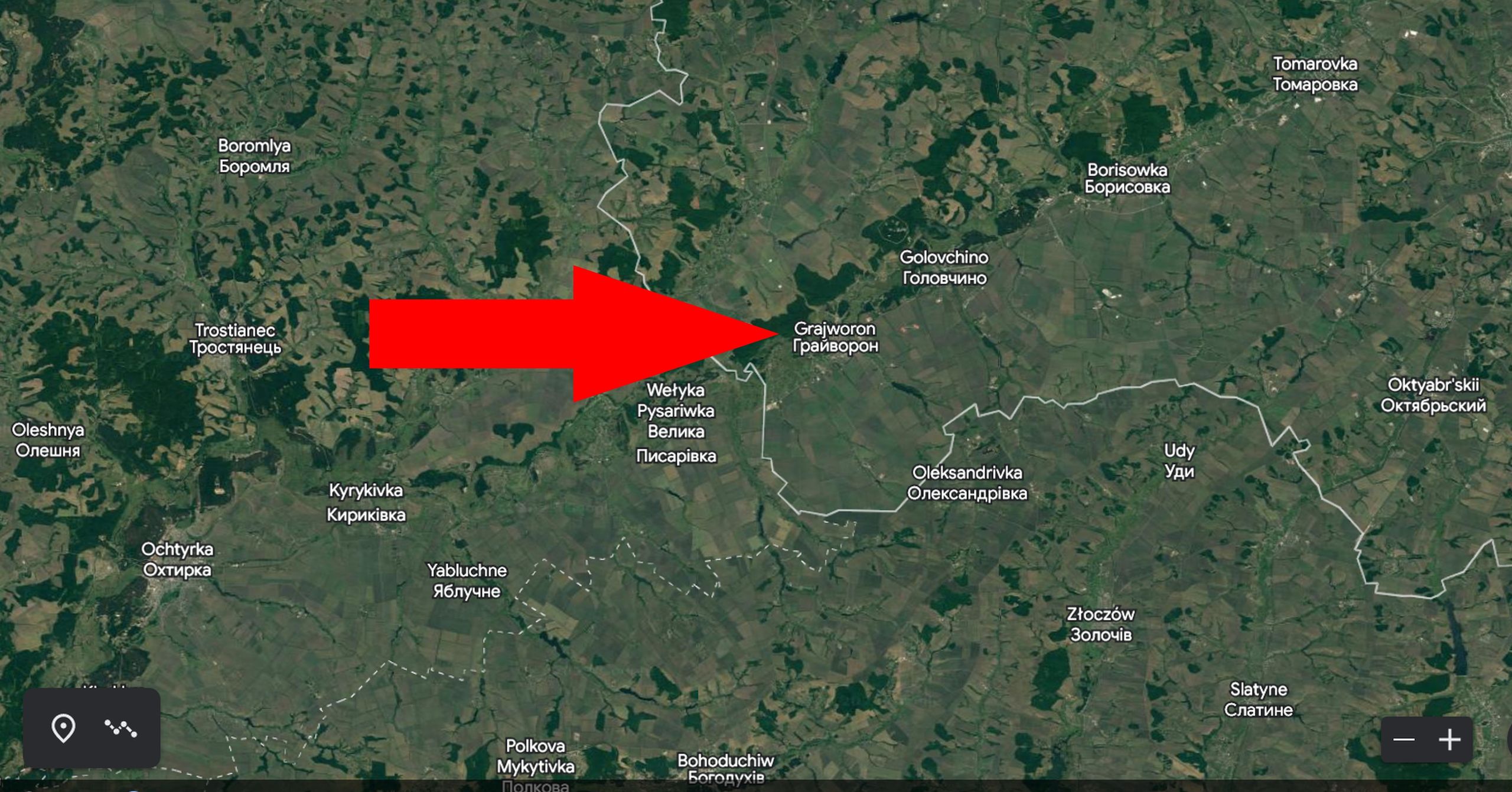 Grajworon, w pobliżu tego miasta znajduje się obiekt "Biełgorod-22"