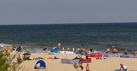 Ujęcie z Władysławowa. Spójrzcie na plażowiczów