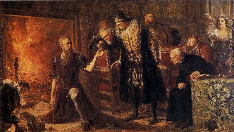 Alchemik Sędziwój - obraz Jana Matejki