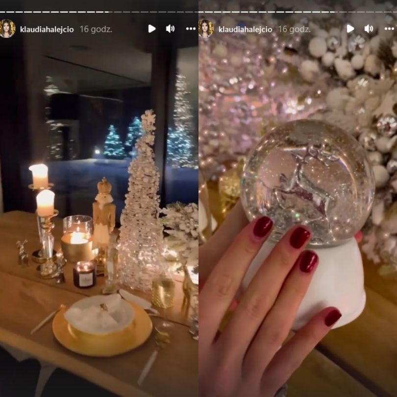 Klaudia Halejcio dekoruje dom na święta