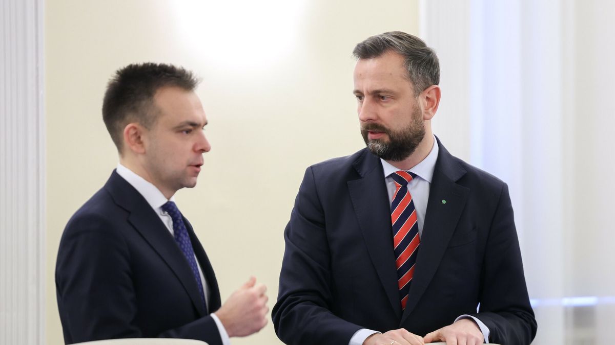 Minister finansów Andrzej Domański oraz lider PSL i szef MON Wła