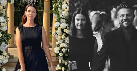 Karolina Malinowska i Olivier Janiak ubrani cali na czarno pozdrawiają ze ślubu znajomych. Internauci zachwyceni: "Magiczni"
