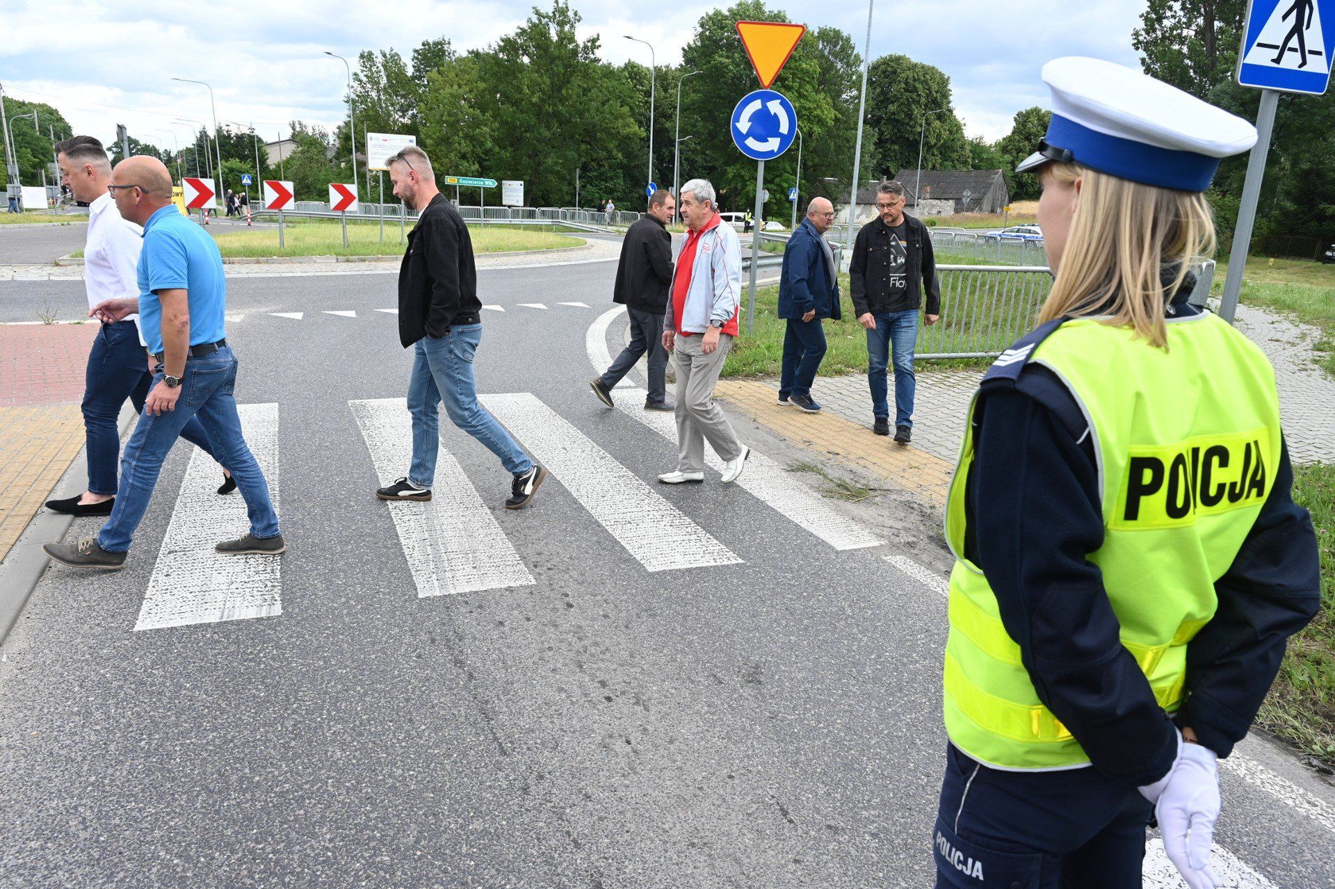 Protestujący blokowali rondo w Piaskach