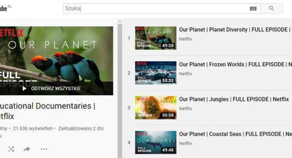 Netflix udostępnia filmy edukacyjne. 34 tytuły za darmo na YouTube