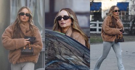 Angelika Mucha wywija torebusią za 13 tysięcy złotych, drałując do swojej fury za 350 tysięcy złotych