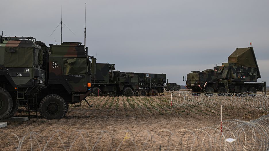 ZAMOSC, POLAND - FEBRUARY 18: A view of the radar module of the US made MIM-104 Patriot surface-to-air missile (SAM) system on February 18, 2023 in Zamosc, Poland. The German armed forces deployed Patriots batteries to their NATO neighbor, after a missile explosion in Przewodow, which previous investigation suggests that came from Ukrainian air defense, killed two civilians. Since Russia's large scale military attack on Ukraine on February 24, 2022 more than 9.7 million refugees from Ukraine crossed the Polish borders to escape the conflict, with 1.4 million registering in Poland whilst others moved on to other countries. (Photo by Omar Marques/Getty Images)