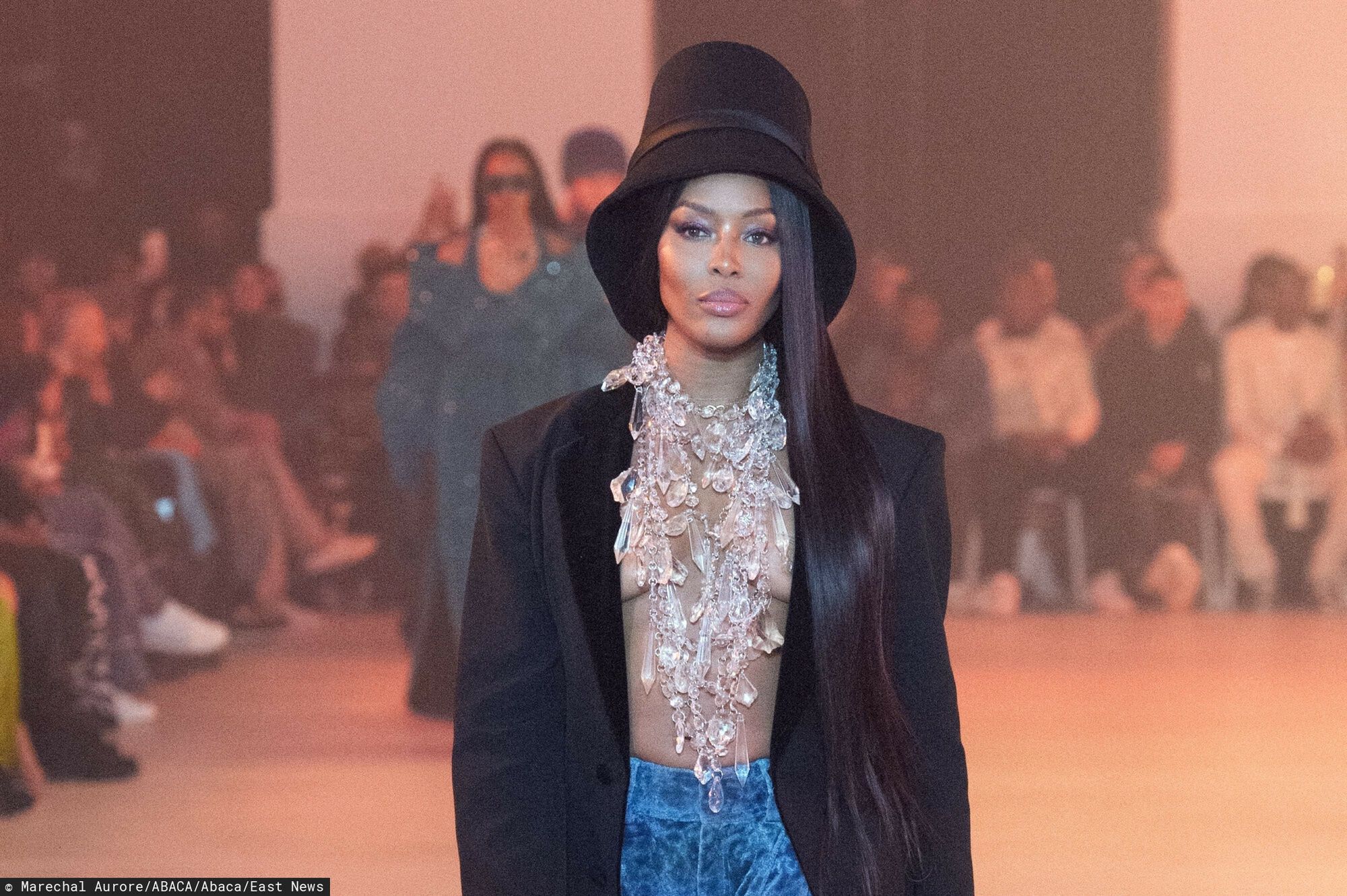 Naomi Campbell na Tygodniu Mody w Paryżu