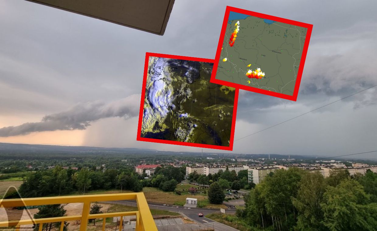 Burze już nad Polską. Potężny wał szkwałowy idzie od południa