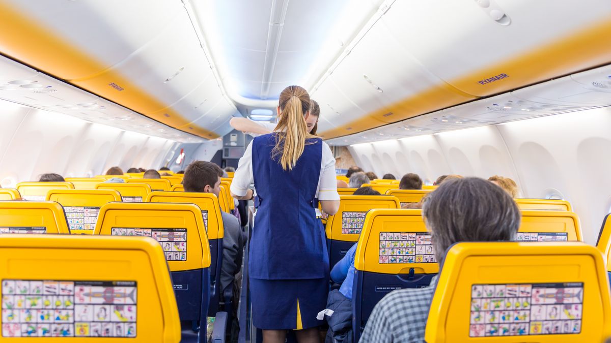 Stewardess serving passangers on Ryanair airplane flight on 14th of December, 2017 on a flight from Trieste to Valencia.
Valencia, Spain - Dec 14, 2017: Interior view of stewardess serving passangers on Ryanair low-cost flight on 14th of December, 2017 on a flight from Trieste to Valencia.
Matej Kastelic
ryanair, plane, inside, cabin, class, economy, airplane, interior, stewardess, air, aircraft, airline, airport, aisle, arrival, board, business, chair, commercial, corridor, destination, flight, fly, holiday, indoor, jet, journey, low, man, passenger, people, public, row, seat, seating, service, sit, tourism, tourist, transport, transportation, travel, trip, voyage, woman, serve, company, low-cost, budget, cheep, ryanair, plane, inside, cabin, class, economy, airplane, interior, stewardess, air, aircraft, airline, airport, aisle, arrival, board, business, chair, commercial, corridor, destination, flight, fly, holiday, indoor, jet, journey, low, man, passenger, people, public, row, seat, seating, service, sit, tourism, tourist, transport, transportation, travel, trip, voyage, woman, serve, company, low-cost, budget, cheep