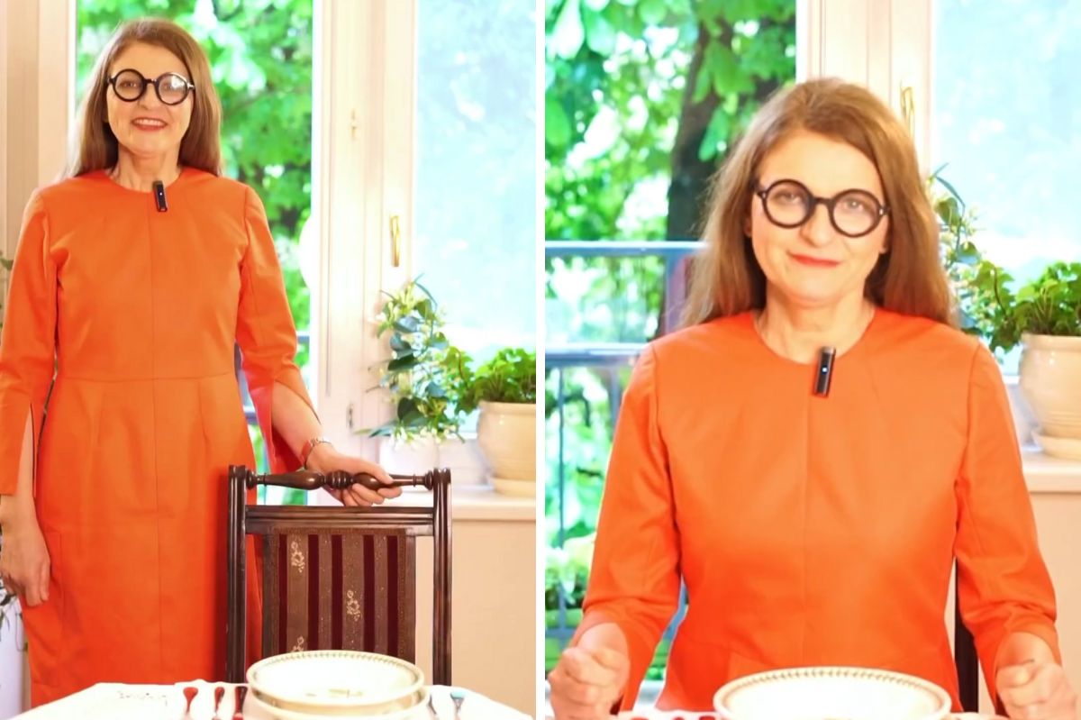 Irena Kamińska-Radomska wyjaśniła, jak należy siadać do stołu