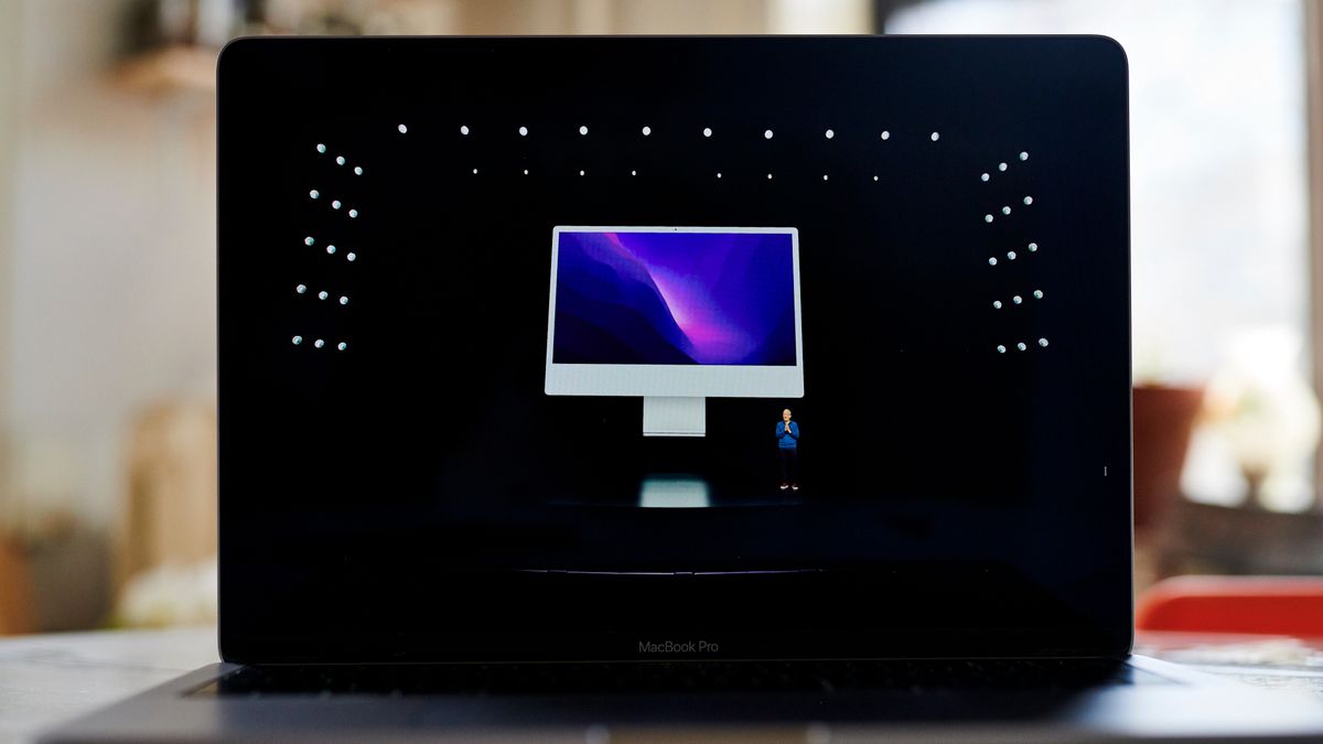 Tim Cook, chief executive officer of Apple Inc., speaks during the Peek Performance virtual event in New York, U.S., on Tuesday, March 8, 2022. Apple introduced 5G versions of its low-end iPhone SE and iPad Air tablet, as well as a redesigned Mac desktop computer and faster processor, kicking off whats likely to be its most prolific year yet for new product releases.  Photographer: Gabby Jones/Bloomberg via Getty Images