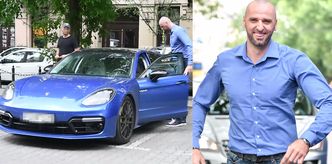 Uśmiechnięty Gortat wsiada do nowego Porsche