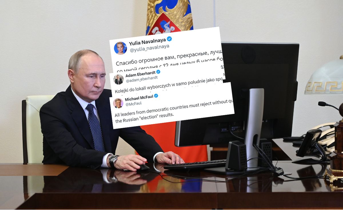 Komentarze po pierwszych wynikach wyborów prezydenta Rosji